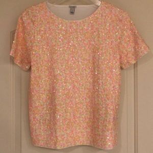 J. Crew sequin tee shirt